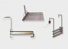 Heaters with cylindrical heating elements